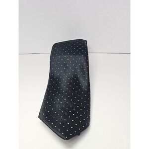 Claybrooke Men's Polka Dot Necktie  Classic Black Tie